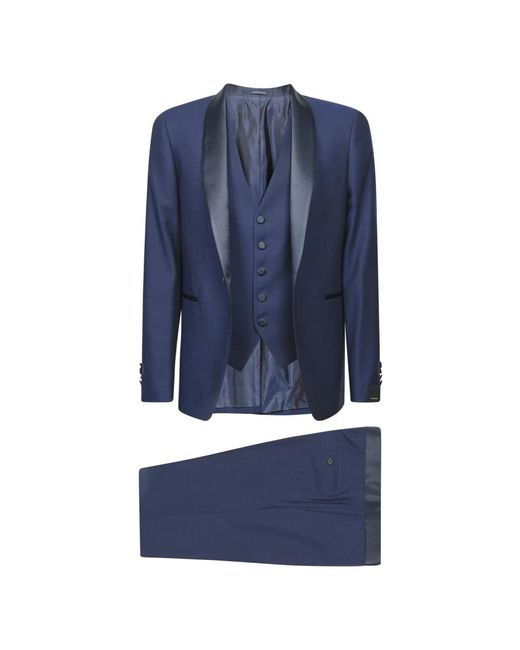 Tagliatore Blue Single Breasted Suits for men