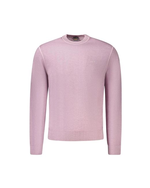 Round-Neck Knitwear HUGO pour homme en coloris Purple