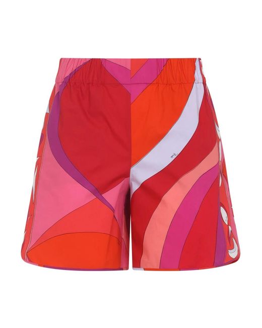 Emilio Pucci Red Stilvolle Bermudas Für Frauen