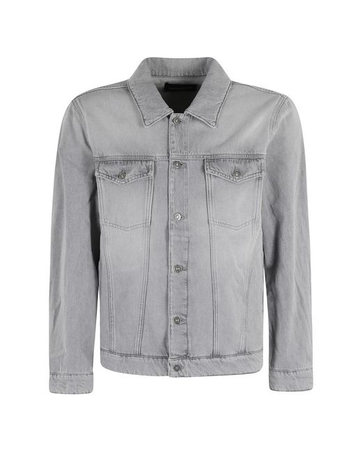 Dondup Gray Denim Jackets for men