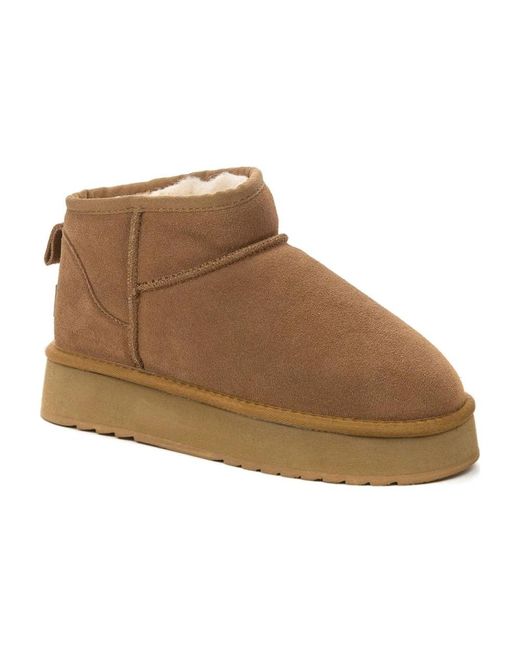 Keddo Schoenen ,Bruin ,Enkellaarsjes in het Brown