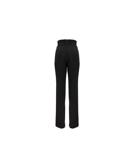 Elisabetta Franchi Black Straight Trousers