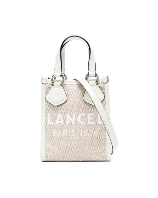 Lancel White Tote Bags
