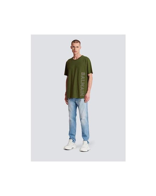 Balmain Green T-Shirts for men