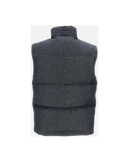 Moncler Blue Vests for men