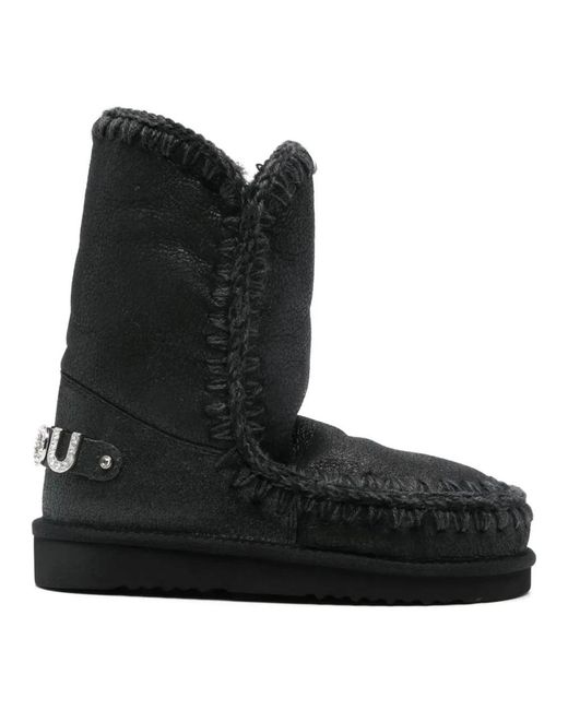 Mou Black Winter Boots