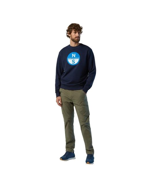 North Sails Blue Sweatshirts for men