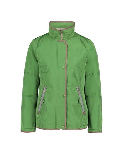 GIL BRET Green Stilvolle Sommerjacke Mit Reißverschluss