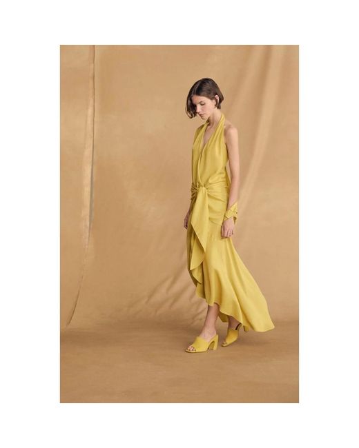Cortana Yellow Heeled Mules