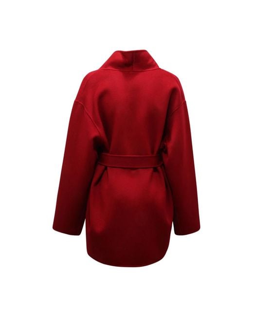 EMMA & GAIA Red Belted Coats