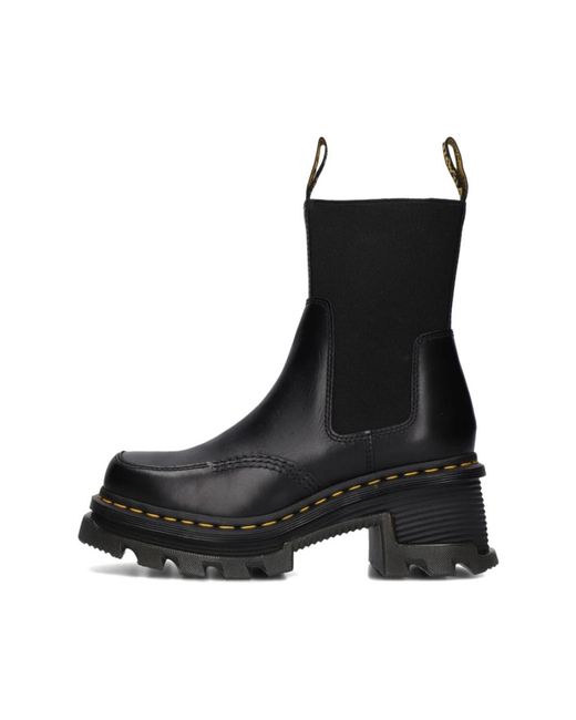 Dr. Martens Black Schwarze Leder-Ankle Boots