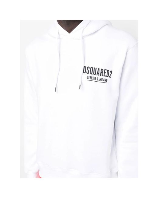 DSquared² White Hoodies for men