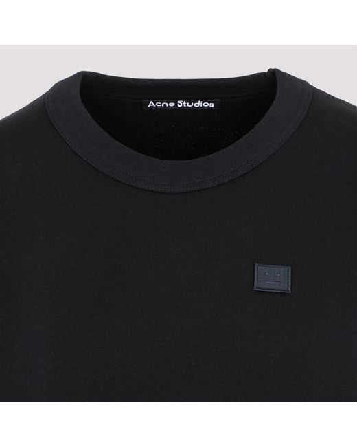 Acne Baumwoll-sweatshirt 900 black,hellgraue melange baumwoll-sweatshirt in Blue für Herren