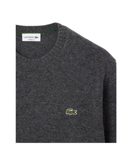 Lacoste Gray Round-Neck Knitwear for men