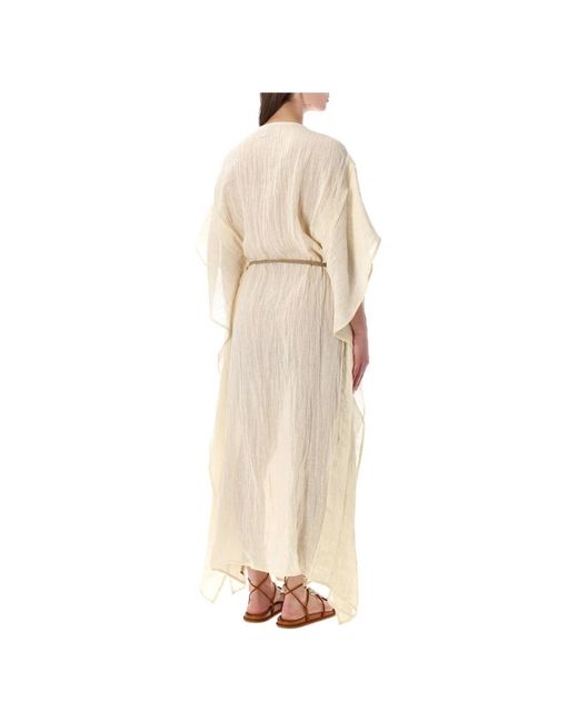 Wrap Dresses 120% Lino de color Natural