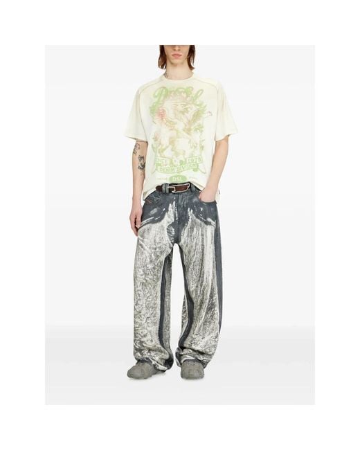 DIESEL Yellow T-Shirts for men