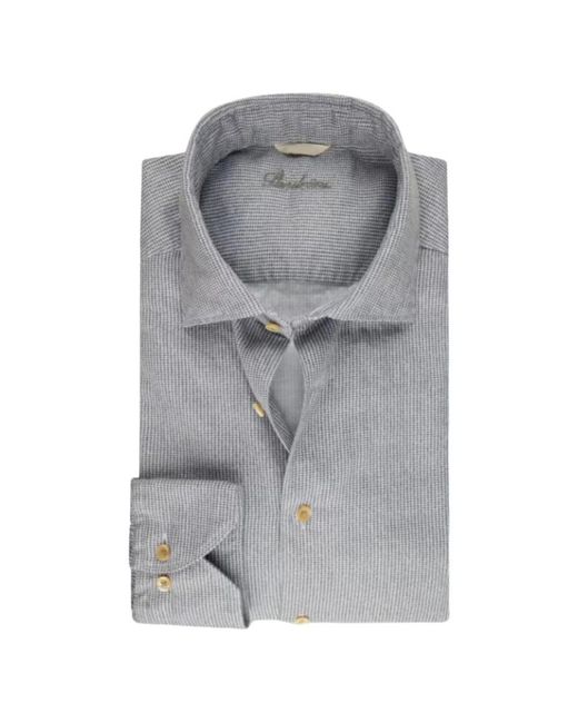 Stenstroms Overhemden ,Grijs ,Katoen Casual Fitted Body Shirt Met Lange Mouwen in het Gray voor heren