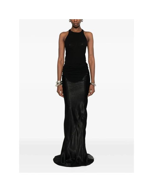 Rick Owens Black Maxi Skirts