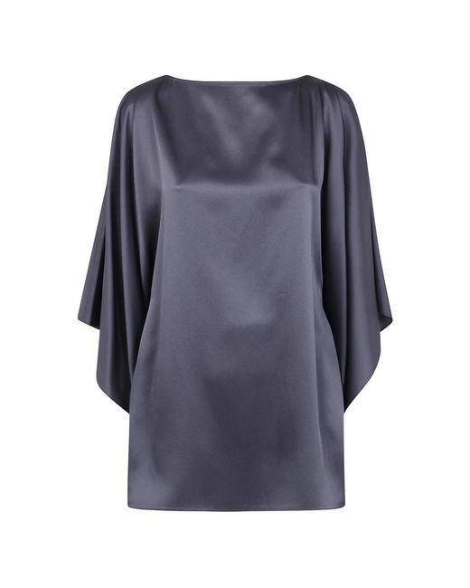 Lanvin Blue Boho Chic Kaftan Top