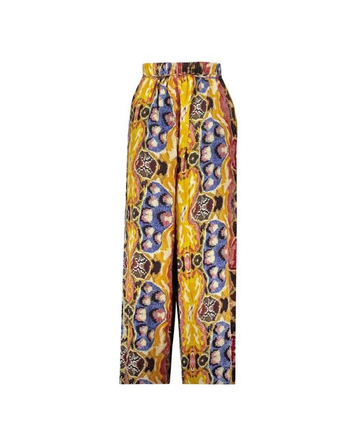 Desigual Yellow Wide Trousers