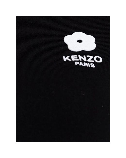 KENZO Jassen ,Zwart ,Katoen Zwarte Bloem Motief Jas in het Black