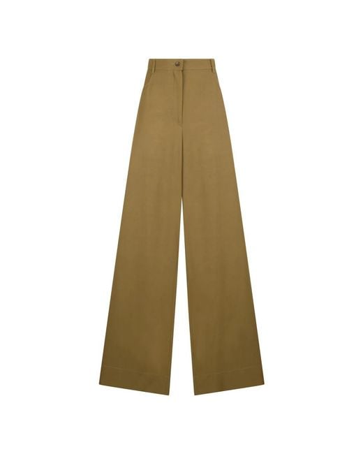 Alberta Ferretti Green Wide Trousers