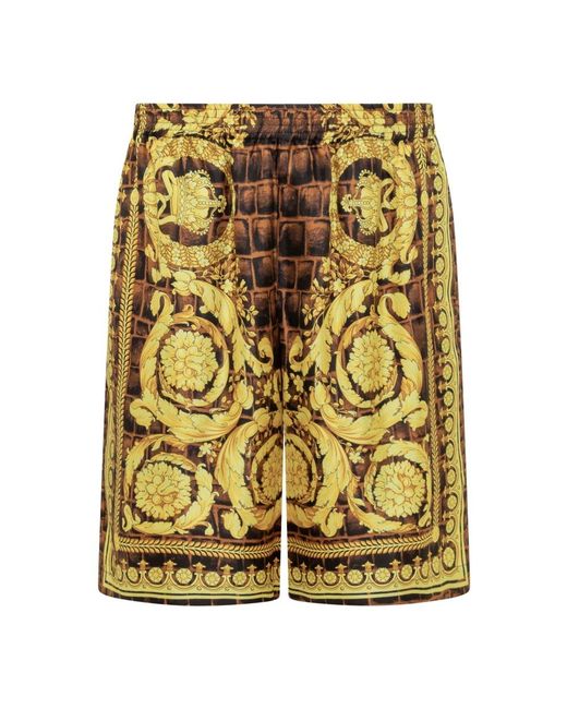 Versace Korte Broeken ,Geel ,Casual Shorts in het Yellow voor heren