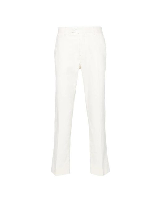 J.Lindeberg White Straight Trousers for men