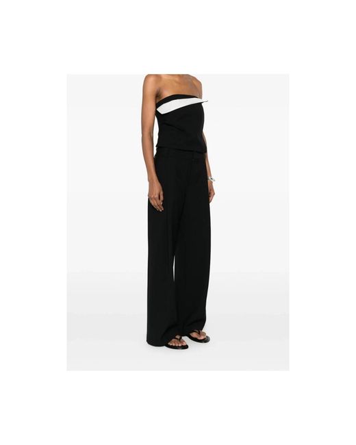 Sir Black Wide Trousers