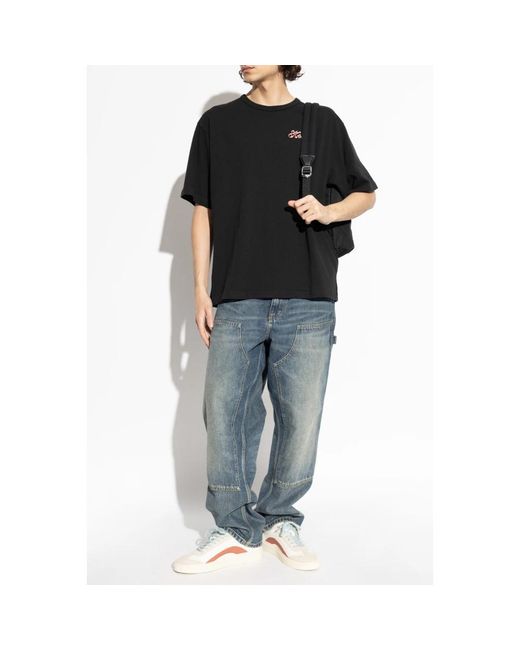 KENZO Tops ,Zwart ,Katoen T-Shirt Met Logo in het Black voor heren