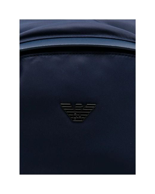 Emporio Armani Klare Blaue Logodetail-Handtasche in Blue für Herren