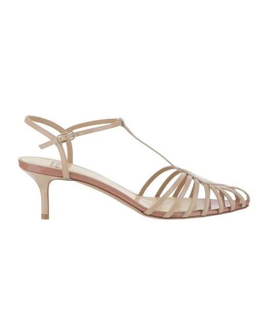 Francesco Russo Metallic High Heel Sandals