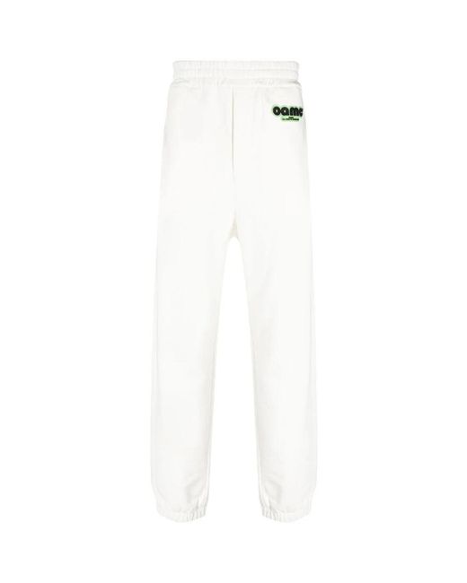 OAMC Broeken ,Wit ,Katoen Witte Logo Patch Track Pant in het White voor heren