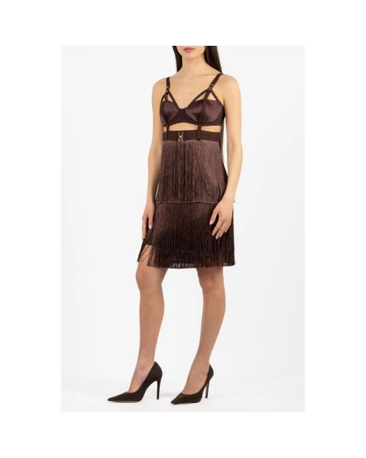 Elisabetta Franchi Brown Party Dresses