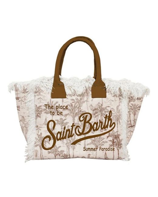 Mc2 Saint Barth Metallic Strand Canvas Kleine Tasche