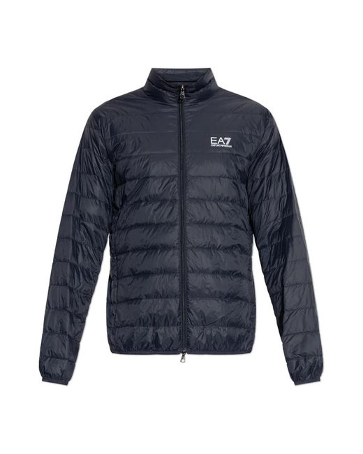 EA7 Jassen ,Blauw ,Core Identity Packable Down Jacket in het Blue voor heren