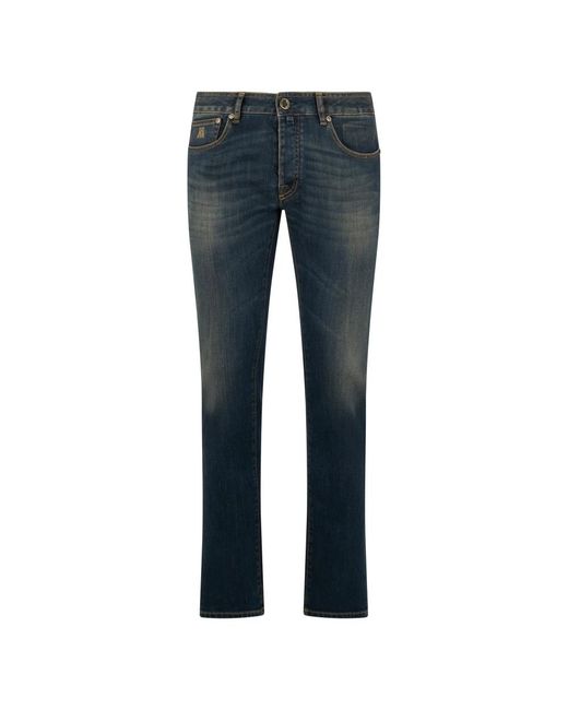Moorer Blue Straight Jeans for men