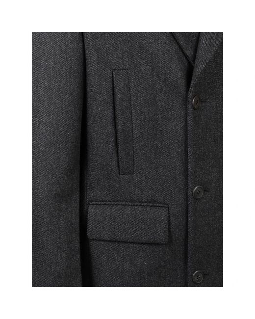 Single-Breasted Coats Prada de hombre de color Black