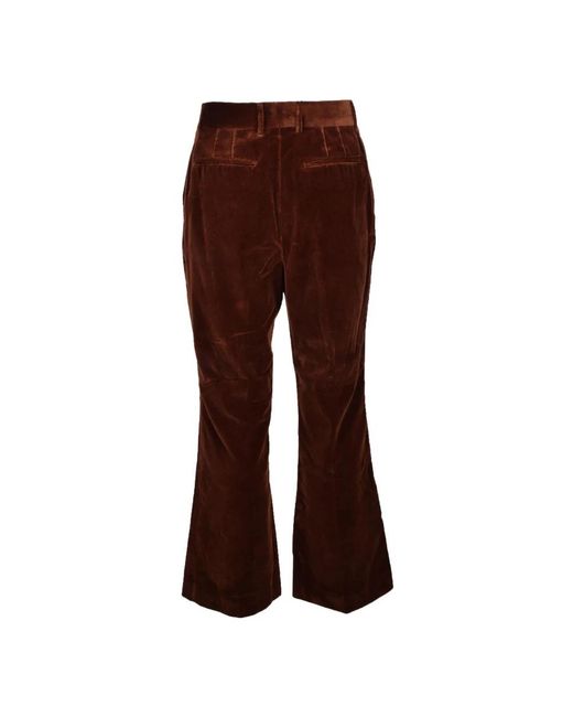 Palm Angels Brown Wide Trousers for men