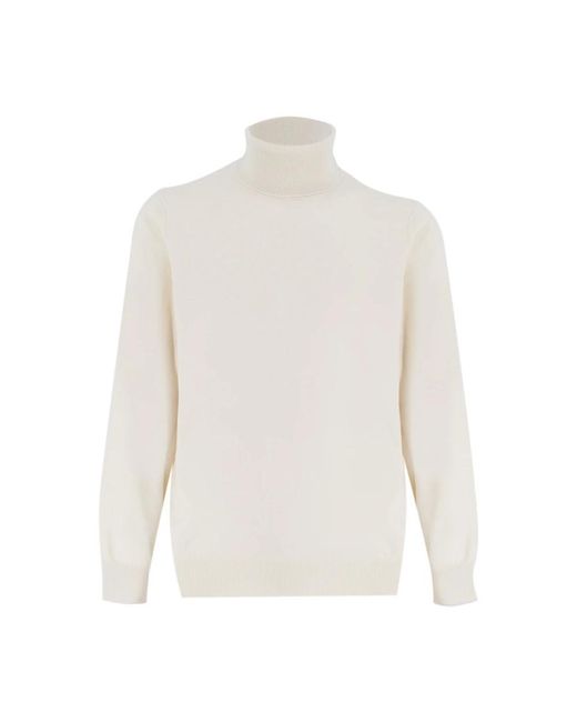 Brunello Cucinelli White Cashmere Knitwear for men