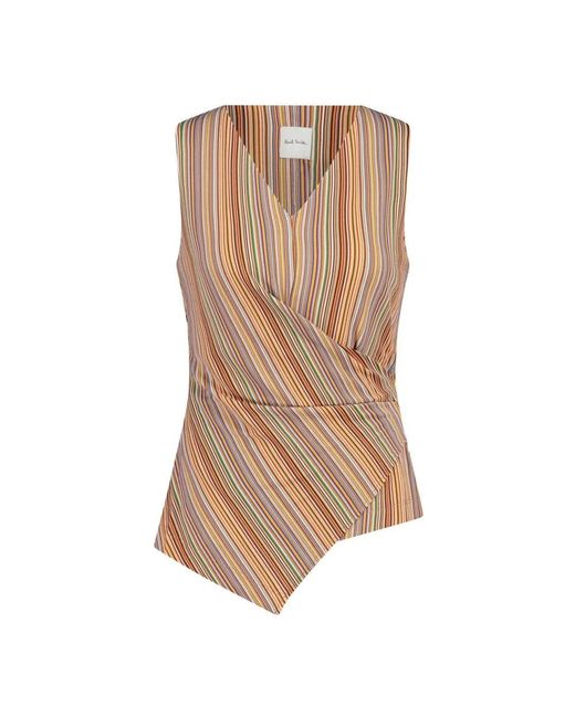 PS by Paul Smith Brown Sleeveless Tops