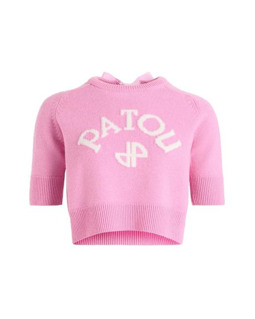 Patou Pink Round-Neck Knitwear