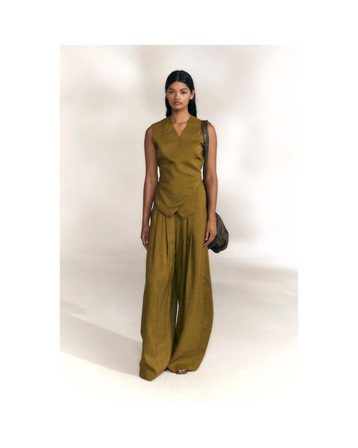 Cortana Green Sleeveless Tops