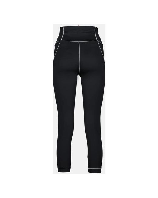 Moncler Broeken ,Zwart ,Nylon Zwarte Logo Legging Lente-Zomer 2025 in het Black