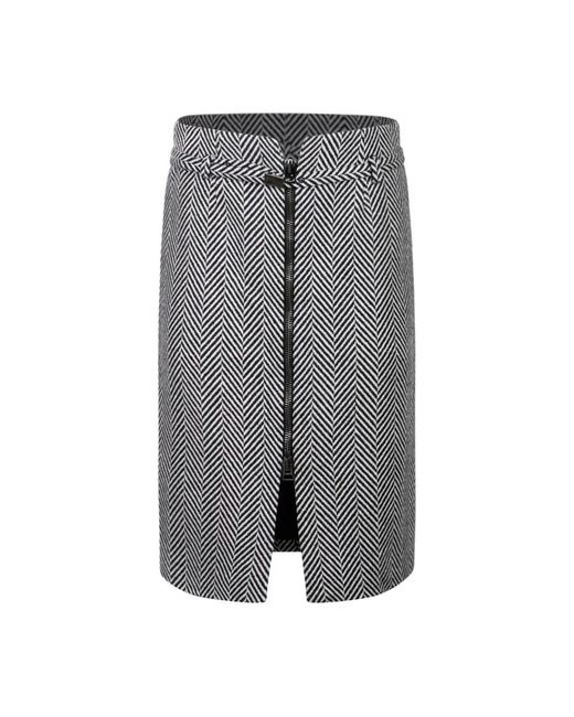 Tom Ford Chevron Midi Kokerrok in het Gray