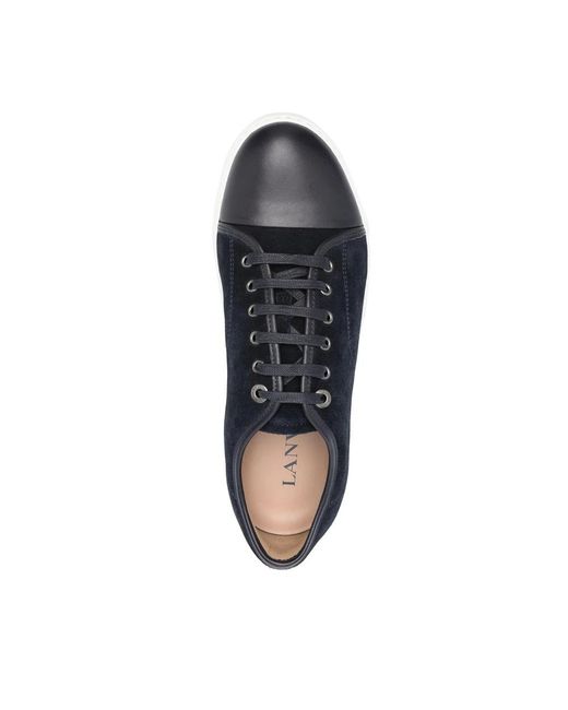 Lanvin Sneakers Dbb1 Aus Veloursleder Mit Leder in Blue für Herren