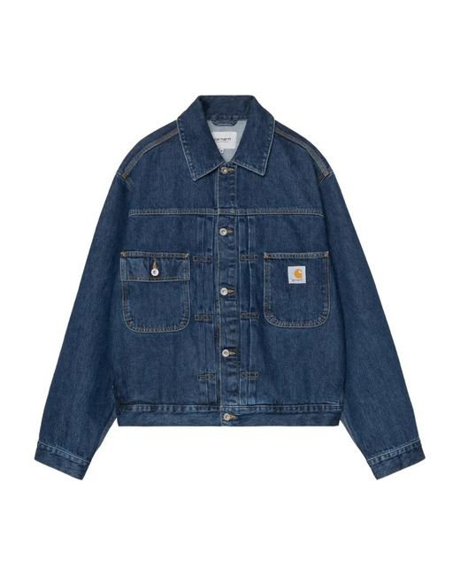 Carhartt Jassen ,Blauw ,Katoen Belmar Jacket in het Blue voor heren