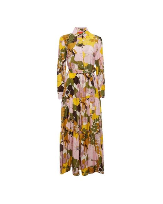 LaDoubleJ Metallic Whimsical bellini maxi kleid