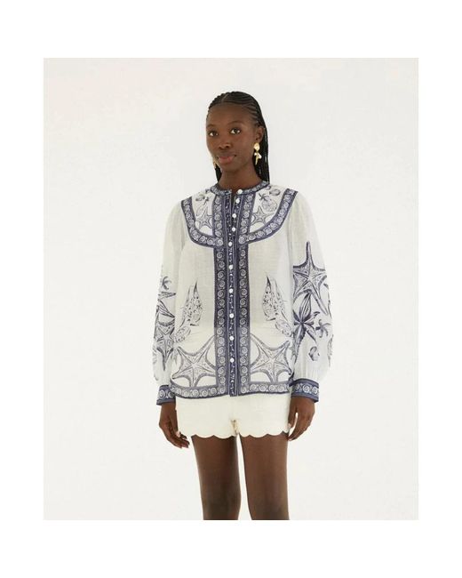 Farm Rio Blue Shirts