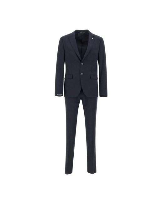 Single Breasted Suits Manuel Ritz de hombre de color Blue
